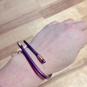 Retro bracelet, interesting triangle design, light purple color